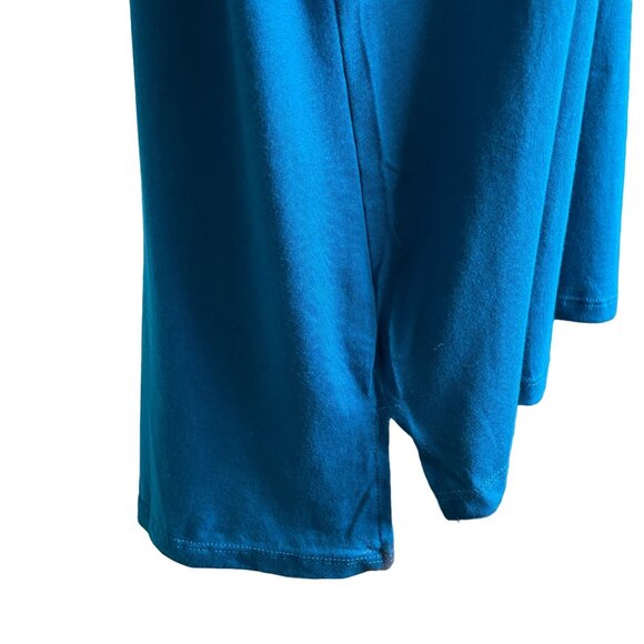 Eddie Bauer Womens Short Sleeve Soft T Shirt Tee Side Slits XL Blue u - Picture 5 of 9